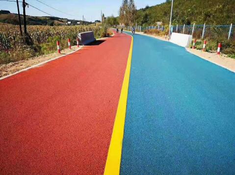 公园彩色沥青道路施工