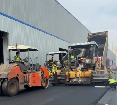 郑州新乡景区沥青路面施工，颜值与品质兼具的景观道路
